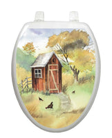 Watercolor Outhouse Toilet Tattoos - Window Film World
