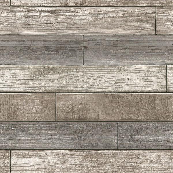 Reclaimed Wood Plank Natural Peel and Stick Wallpaper - Window Film World
