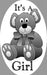 4" x 6" Oval Teddy Bear Etched Glass Decal | (Static Cling) - Window Film World