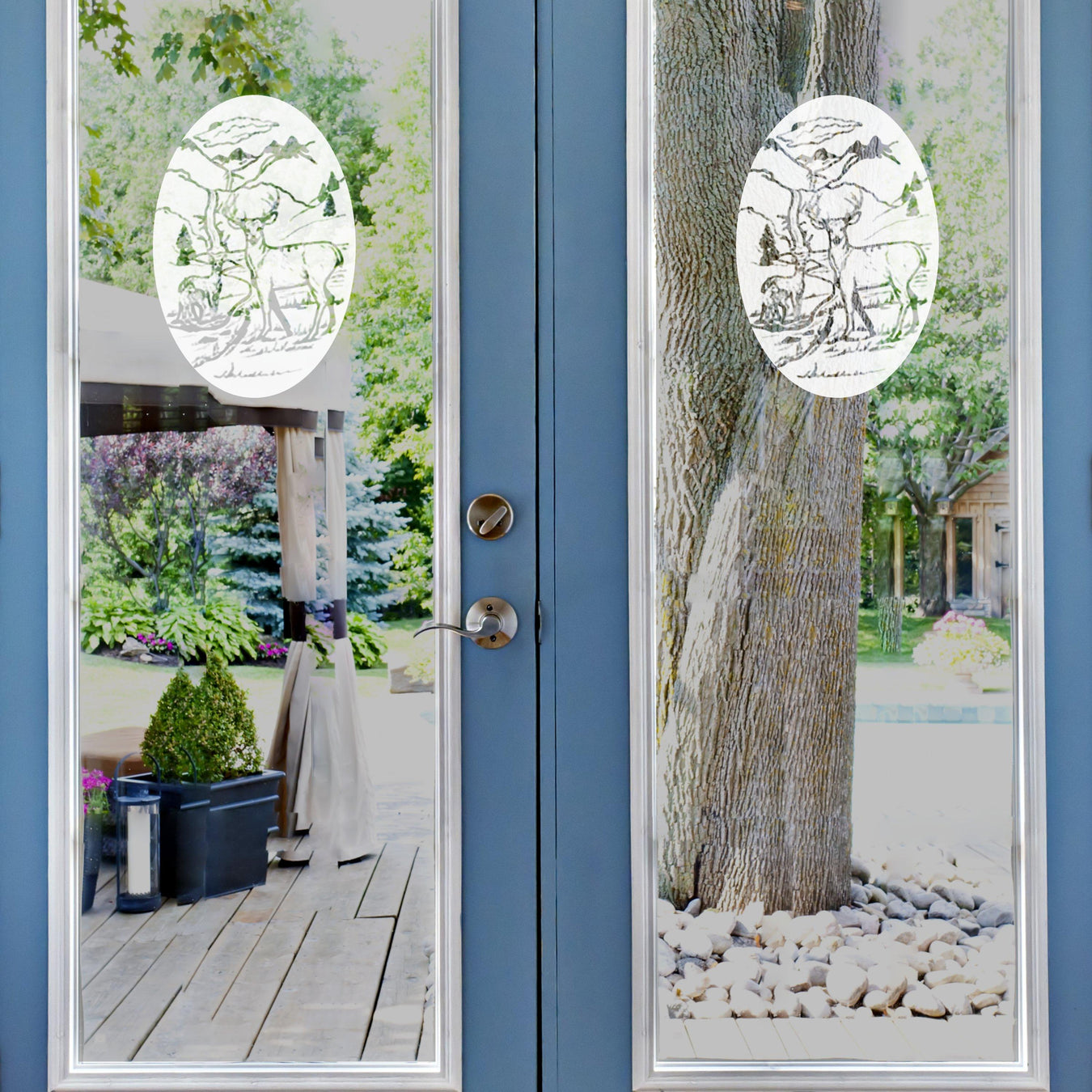 Etched Glass Decals with Animals