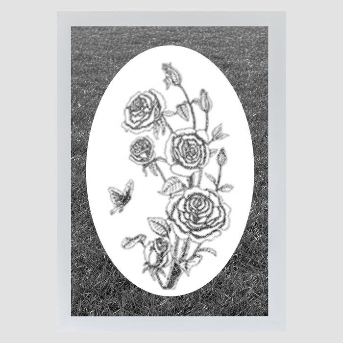 Oval Rose  | (Static Cling )