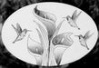 Oval Lily and Hummingbird Horizontal | Static Cling - Window Film World