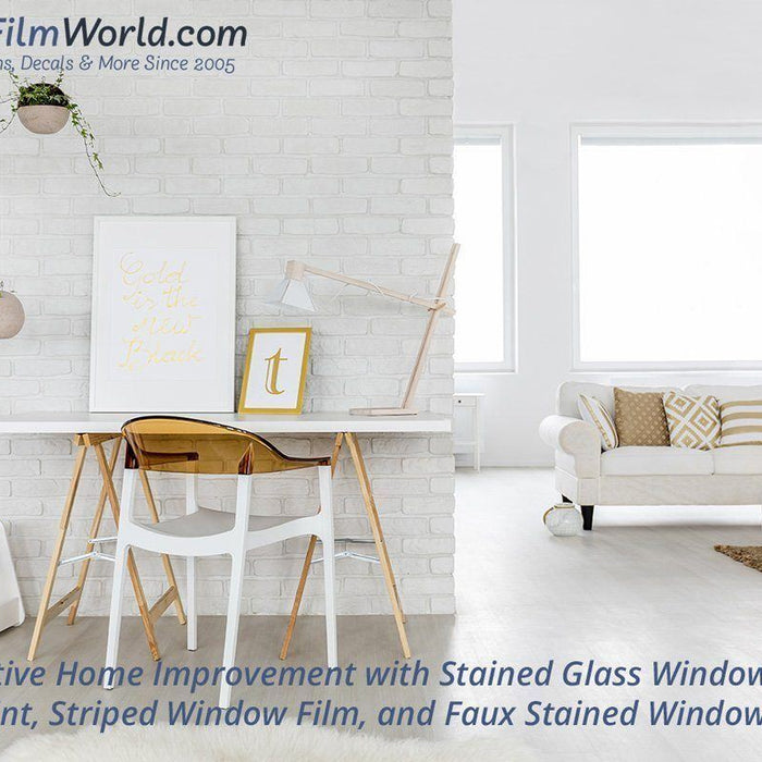 Cost Effective Home Improvement with Stained Glass Window Film, Window Tint, Striped Window Film, and Faux Stained Window Film