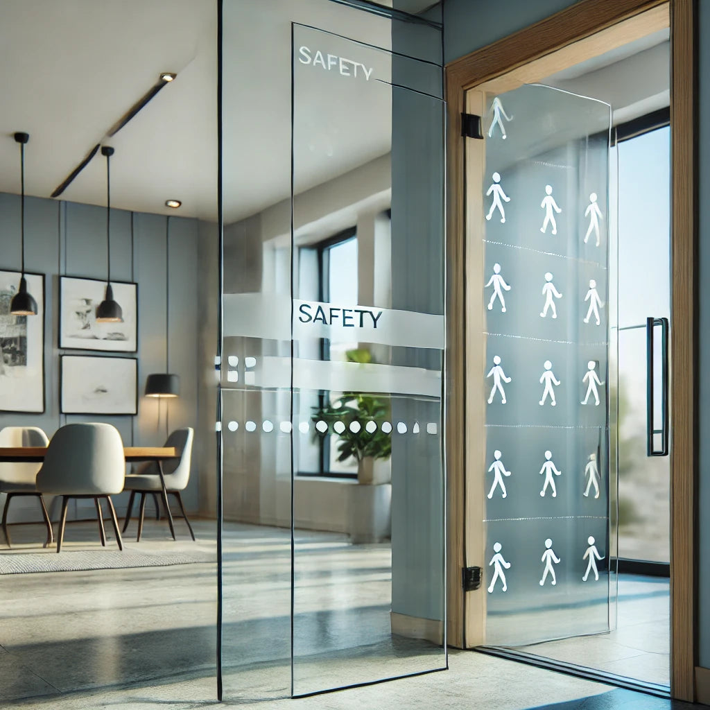 Stay safe with Clear Glass Door Safety Solutions.