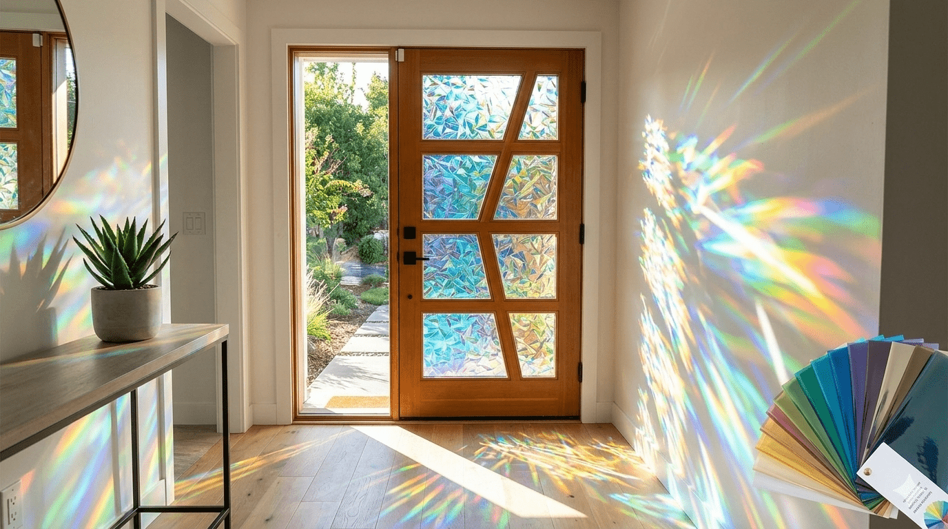 How to Use Color-Rich Films to Create a Prism Effect in Your Entryway