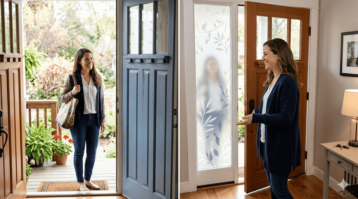 Ending “Awkward Eye Contact” at Your Front Door with Sidelight Window Film