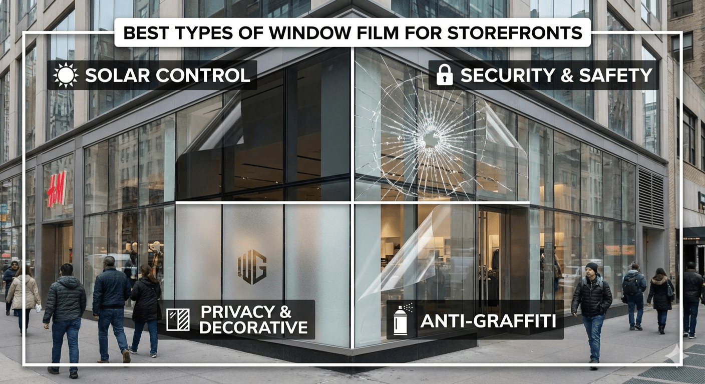 Storefront Window Type What Are the Best Types of Window Film for Storefronts?