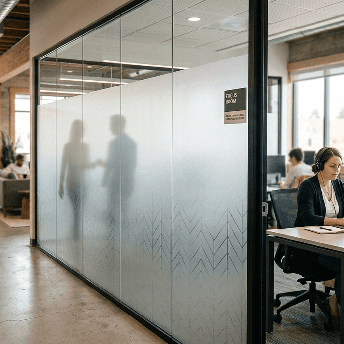 Adding Privacy to Modern Open-Concept Offices with Frosted Film
