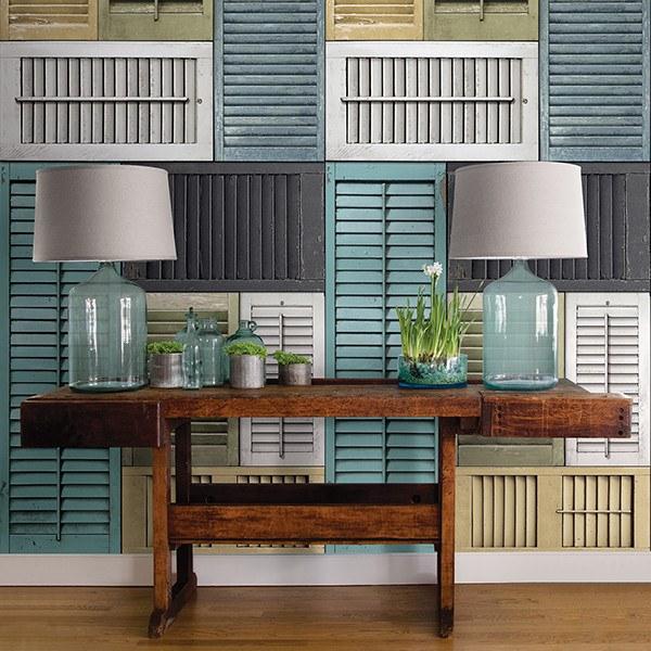 Salvaged Shutter Mural