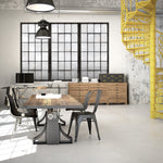 Warehouse Windows Mural Charcoal - Image 1