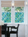 Blue And Green Stained Glass Film Semi Privacy (Adhesive) - Window Film World