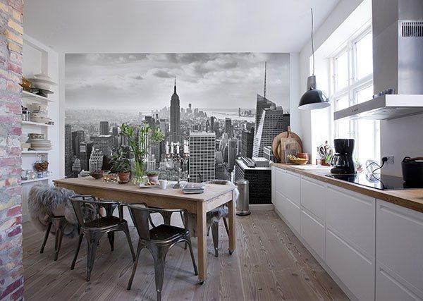 NYC Black and White Wall Mural - Window Film World