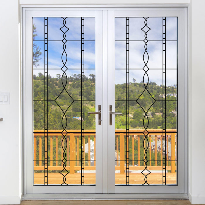 Allure Leaded Glass | See Through/Clear Window Film (Static Cling)