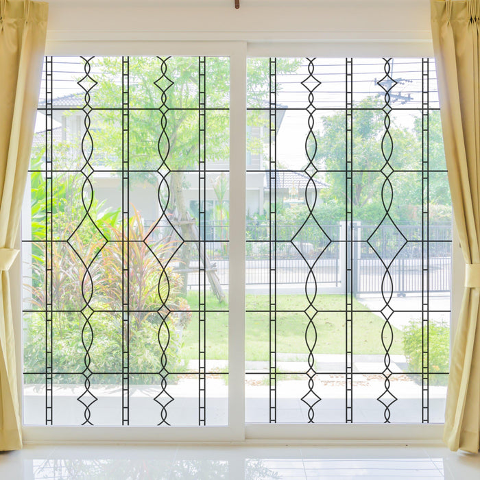 Allure Leaded Glass Sale | See Through/Clear Window Film (Static Cling)