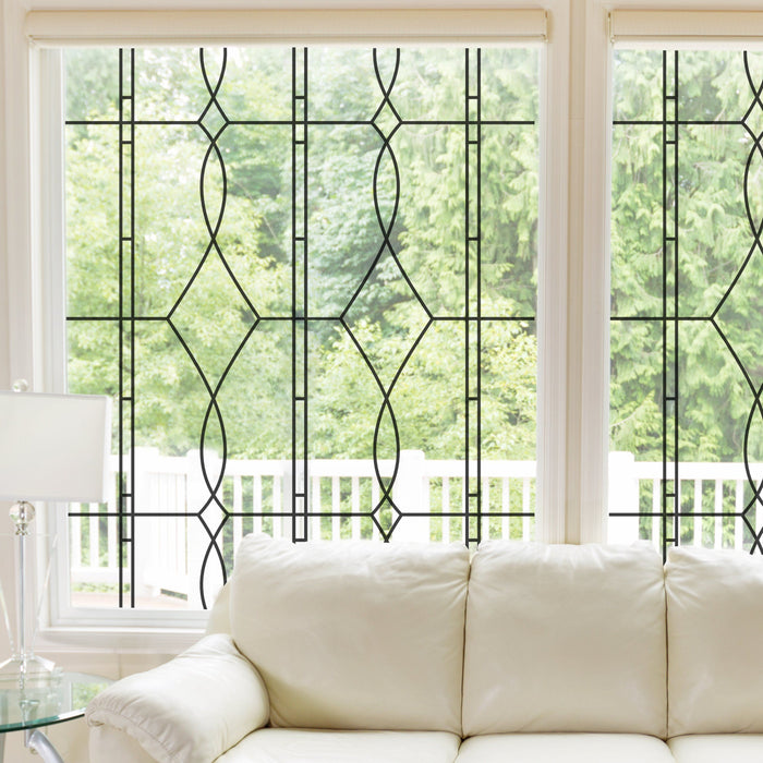 Allure Leaded Glass Sale | See Through/Clear Window Film (Static Cling)