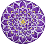 Amethyst Glass Door Decal (5.75