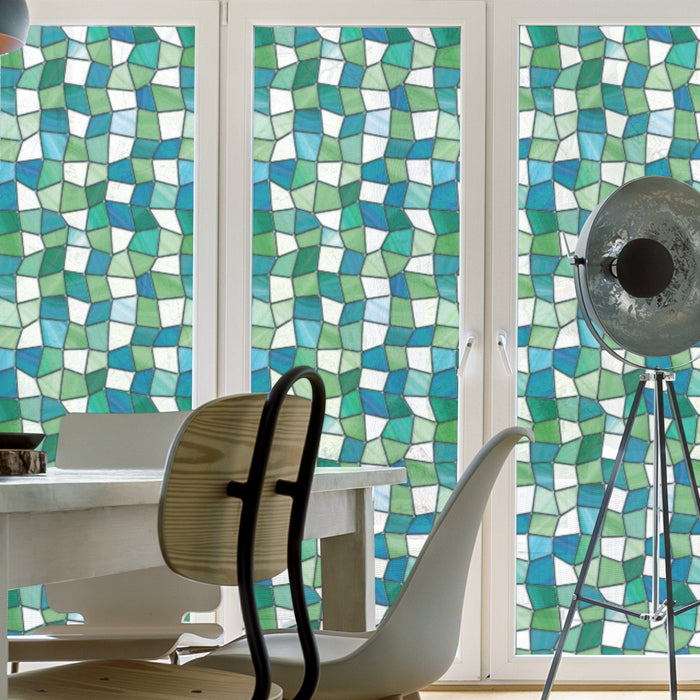 Atlantis Stained Glass Film | Privacy (Static Cling)
