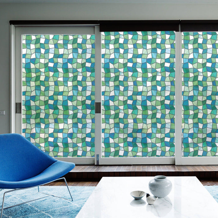 Atlantis Stained Glass Film | Privacy (Static Cling)