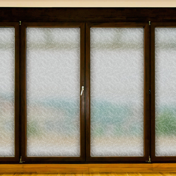 Diagonal Frosted Privacy Window Film – Self-Adhesive Static Cling For Home & Office Decor
