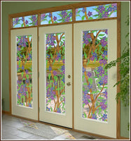 faux stained glass decals