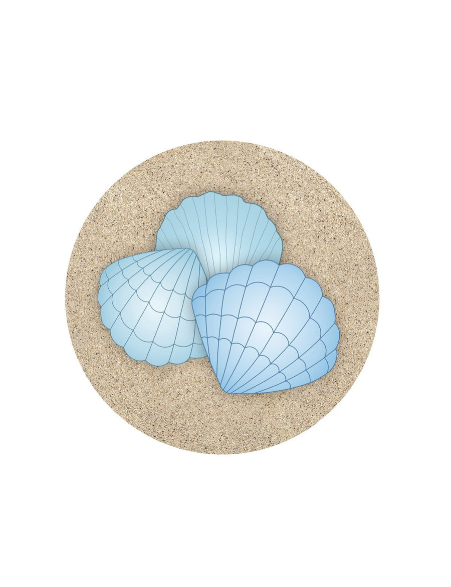 Blue Shell Glass Door Decal (5.75