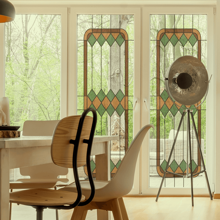 Cambridge 2 | Stained Glass Window Film - Privacy or See Through (Static Cling) - Window Film World