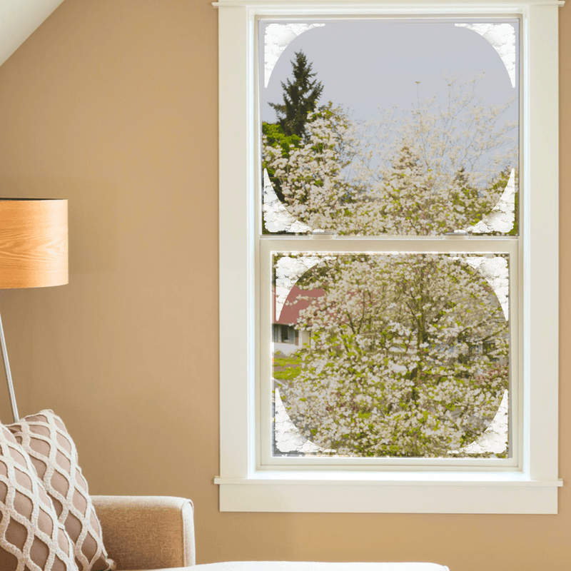 Corner Window Decals | Window Decals Home | Etched Glass Stickers