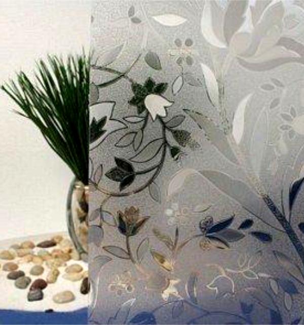 Cut Glass Floral | Privacy (Static Cling) - Window Film World