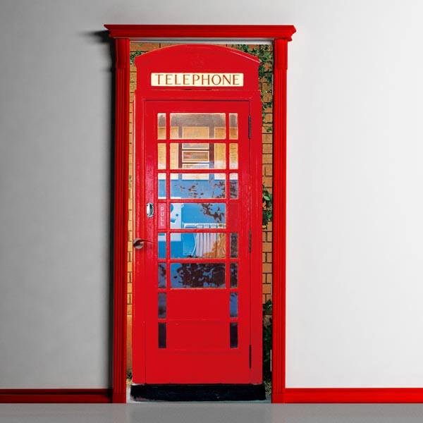 Telephone Box Wall Mural Window Film World