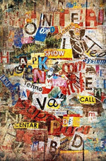 Grunge Typo Wall Mural - Image 2