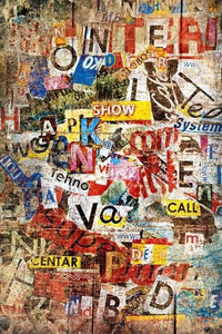 Grunge Typo Wall Mural