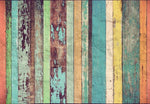 Colored Wood Wall Mural - Image 2