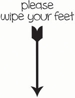 Please Wipe your Feet Door Decal - Image 2
