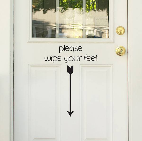 Please Wipe your Feet Door Decal