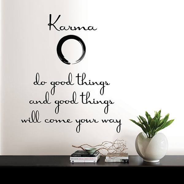 Karma Peel and Stick Wall Quote