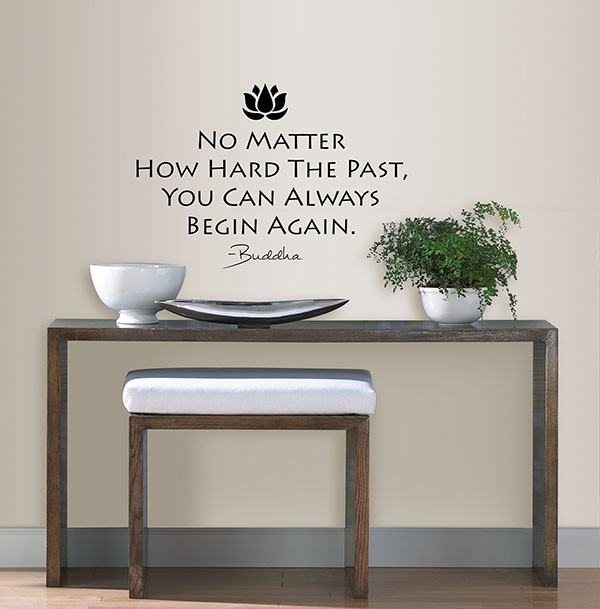 Begin Again Peel And Stick Wall Quote