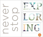 Never Stop Exploring Wall Quote - Image 3