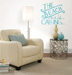 Beach is Calling Peel and Stick Wall Quote - Image 1