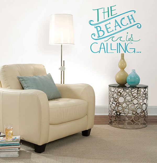 Beach is Calling Peel and Stick Wall Quote