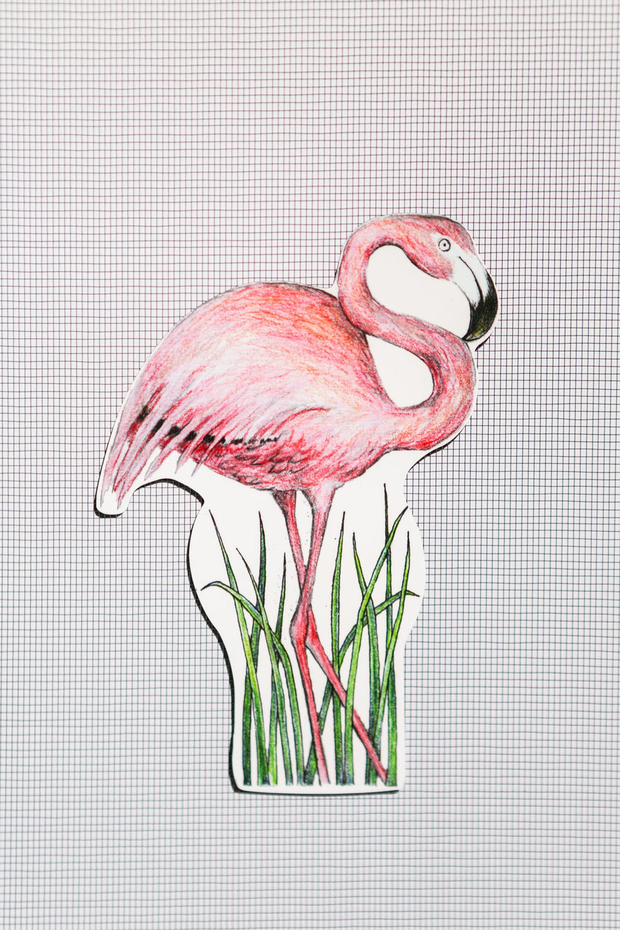 Flamingo Screen Door Saver Magnets (4.25