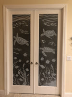 SeaCove | Etched Glass Glass See - Through or  Privacy Window Film(Static Cling) - Image 1