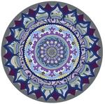 Mandala Grey Glass Door Decal (5.75