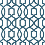 Navy Grand Trellis Peel And Stick Wallpaper - Image 2