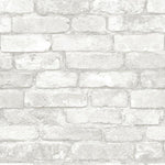 Grey and White Brick Peel And Stick Wallpaper - Image 2