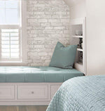 Grey and White Brick Peel And Stick Wallpaper - Image 4
