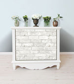 Grey and White Brick Peel And Stick Wallpaper - Image 3