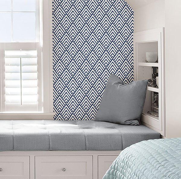 Arrowhead Deep Blue Peel and Stick Wallpaper