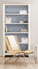 Arrowhead Deep Blue Peel and Stick Wallpaper - Image 4
