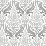 Grey Nouveau Damask Peel And Stick Wallpaper - Image 2