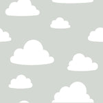 Clouds Grey Peel and Stick Wallpaper - Image 2